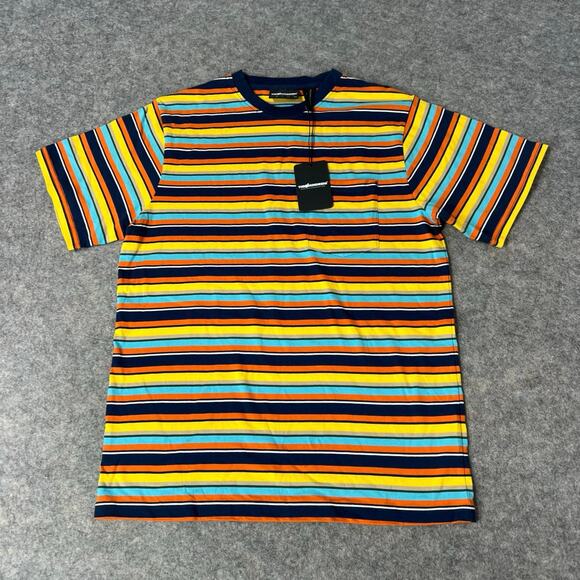 The Hundreds Men's Striped Short Sleeve 100% Cotton T-Shirt Size Small NEW - Picture 1 of 10